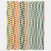 Farbenfrohe Zigzag mehrfarbiges Muster Fleecedecke (Vorderseite)