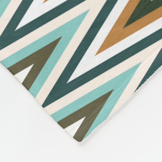 Farbenfrohe Zigzag mehrfarbiges Muster Fleecedecke (Ecke)