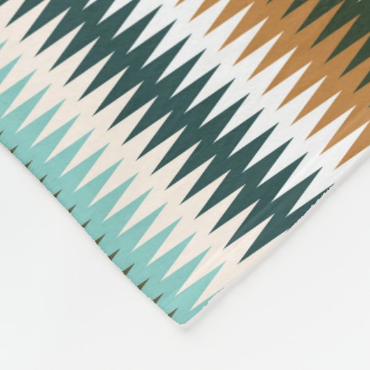 Farbenfrohe Zigzag mehrfarbiges Muster Fleecedecke (Ecke)