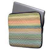 Farbenfrohe Zigzag Multicolor Muster Laptopschutzhülle (Vorderseite Links)