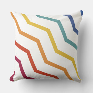 Farbenfrohe Zigzag Muster Kissen