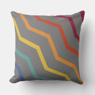 Farbenfrohe Zigzag Muster Kissen
