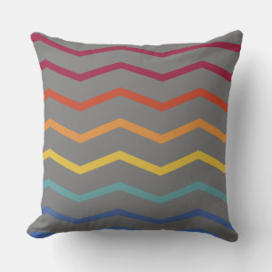 Farbenfrohe Zigzag Muster Kissen