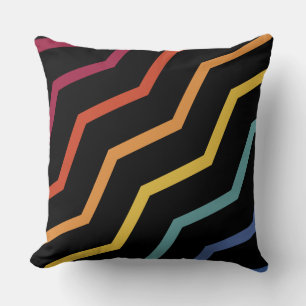 Farbenfrohe Zigzag Muster Kissen
