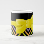 Farbenfrohe Zigzag, Regenbogen Zigzag, farbenfrohe Jumbo-Tasse (Vorderseite)
