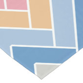 Farbenfrohe Zigzag Retro Zickzack Kurzer Tischläufer (Ecke)