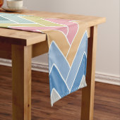 Farbenfrohe Zigzag Retro Zickzack Kurzer Tischläufer (Beispiel)
