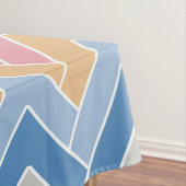 Farbenfrohe Zigzag Retro Zickzack Tischdecke (Beispiel)