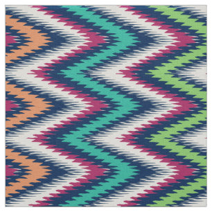 Farbenfrohe Zigzag Zickzack Muster Stoff
