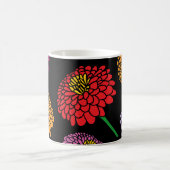 Farbenfrohe Zinnia-Blume individuelle Lieblings-Ka Kaffeetasse (Mittel)