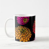 Farbenfrohe Zinnia-Blume individuelle Lieblings-Ka Kaffeetasse (Links)