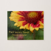 Farbenfrohe Zinnia-Blume-Puzzle Puzzle (Horizontal)