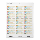 Farbenfrohe Zinnia Mason Jar Wild Blume Wedding Adressaufkleber (Vorne)