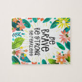 Farbenfrohe Zitat floral Puzzle (Horizontal)