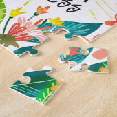 Farbenfrohe Zitat floral Puzzle (Seite)