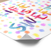 farbenfrohe Zitat Poster Aquarell Wandkunst (Ecke)