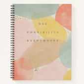 Farbenfrohe Zitate Abstrakte Formen Spiralnotebook Notizblock (Vorderseite)