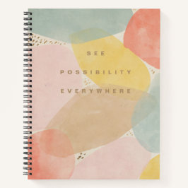 Farbenfrohe Zitate Abstrakte Formen Spiralnotebook Notizblock