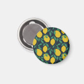 Farbenfrohe Zitronen: Handgezogene Dynamik. Magnet (Vorderseite/Rückseite)