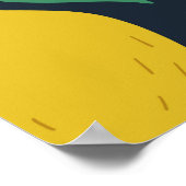 Farbenfrohe Zitronen: Handgezogene Dynamik. Poster (Ecke)