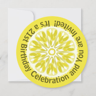 Farbenfrohe Zitrus Slice Lemon Geburtstag Einladung