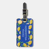 Farbenfrohe Zitrusfrüchte Gepäckanhänger (Vorderseite vertikal)