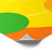 Farbenfrohe Zitrusfrüchte Limon Bubbly Fucle Doste Poster (Ecke)