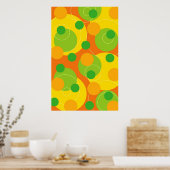 Farbenfrohe Zitrusfrüchte Limon Bubbly Fucle Doste Poster (Küche)