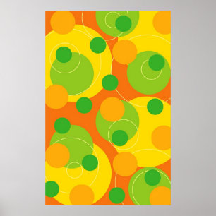 Farbenfrohe Zitrusfrüchte Limon Bubbly Fucle Doste Poster