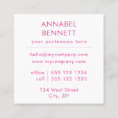 Farbenfrohe Zitrusfrüchte Quadratische Visitenkarte (Rückseite)