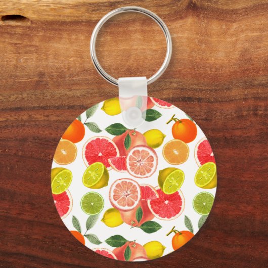 Farbenfrohe Zitrusfrüchte Schlüsselanhänger (Vorderseite)