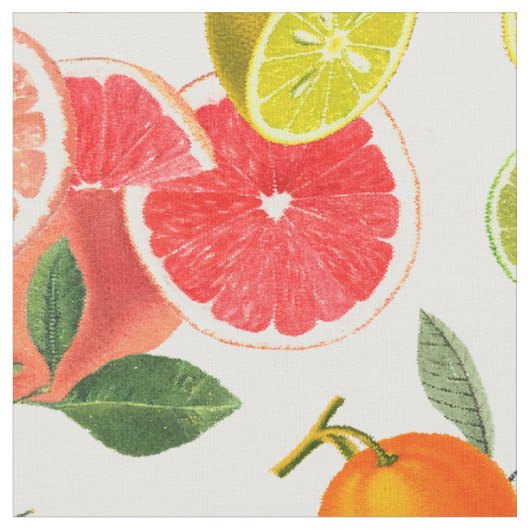 Farbenfrohe Zitrusfrüchte Stoff (Nahaufnahme)