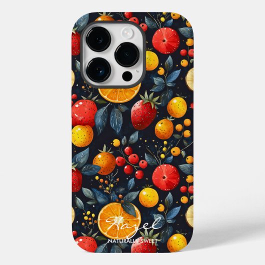 Farbenfrohe Zitrusfrüchte und Berries Case-Mate iPhone Hülle (Rückseite)