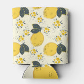 Farbenfrohe Zitrusfrüchte, Zitrone Blume. Dosenkühler (Rückseite)