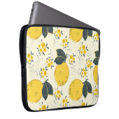 Farbenfrohe Zitrusfrüchte, Zitrone Blume. Laptopschutzhülle (Vorne Rechts)
