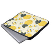 Farbenfrohe Zitrusfrüchte, Zitrone Blume. Laptopschutzhülle (Vorne Knopf)