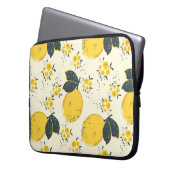 Farbenfrohe Zitrusfrüchte, Zitrone Blume. Laptopschutzhülle (Vorderseite Links)