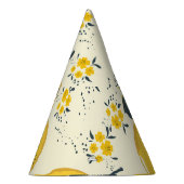 Farbenfrohe Zitrusfrüchte, Zitrone Blume. Partyhütchen (Rechts)