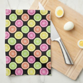 Farbenfrohe Zitrusscheiben Geschirrtuch (Viertel Falte)