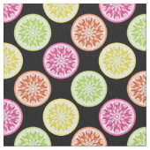 Farbenfrohe Zitrusscheiben Stoff (Nahaufnahme)