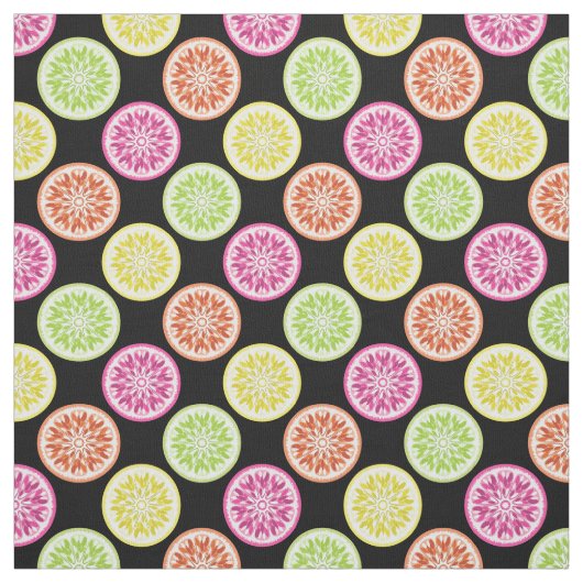 Farbenfrohe Zitrusscheiben Stoff (Muster)
