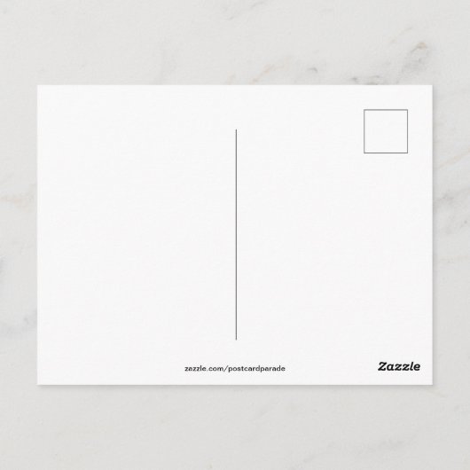 Farbenfrohe Zombie-Puppe mit roten Augen Postkarte (Rückseite)