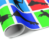 Farbenfrohe Zombies Muster Geschenkpapier (Rolleneckpunkt)