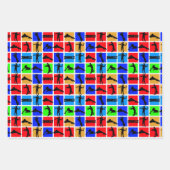 Farbenfrohe Zombies Muster Geschenkpapier Set (Vorderseite 3)