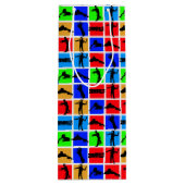 Farbenfrohe Zombies Muster Geschenktüte Für Weinflaschen (Rückseite)