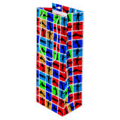 Farbenfrohe Zombies Muster Geschenktüte Für Weinflaschen (Vorderseite Schrägansicht)