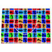 Farbenfrohe Zombies Muster Große Geschenktüte (Vorderseite)