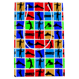 Farbenfrohe Zombies Muster Mittlere Geschenktüte