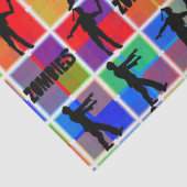 Farbenfrohe Zombies Muster Seidenpapier (Detail)