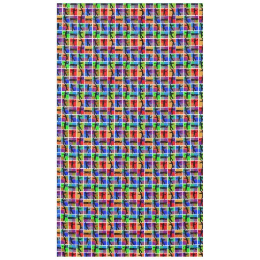 Farbenfrohe Zombies Muster Tischdecke (Vorderseite)